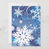 FROZEN SNOWFLAKES Bar Bat Mitzvah Einladung (Rückseite)