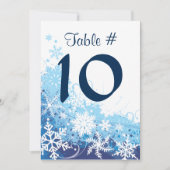 FROZEN SNOWFLAKES Bar Bat Mitzvah Tischnummer (Vorderseite)