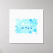 FROZEN SNOWFLAKES Bat Mitzvah Sign-In Memory Board Leinwanddruck (Vorderseite)