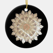 Frozen Snowflakes Gleam #6 Keramik Ornament (Vorne)