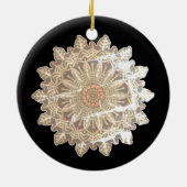 Frozen Snowflakes Gleam #6 Keramik Ornament (Hinten)