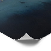 Frozen Snowy Mountain Village Under Snowy Twilight Poster (Ecke)