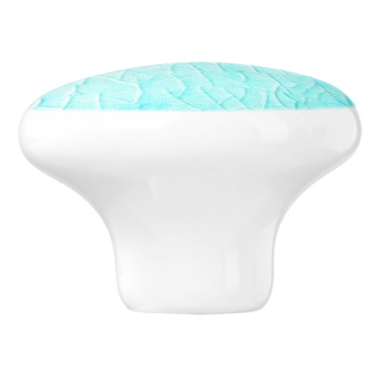 Frozen Teich Türkis Keramikknauf (Seitenansicht)