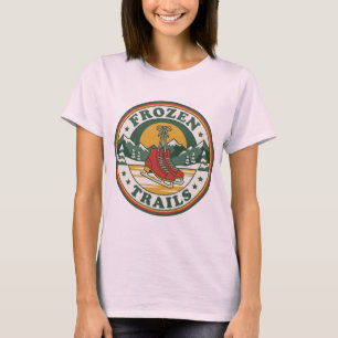 Frozen Trails-Shirt Vintage-Eisschuhe Weihnachten T-Shirt