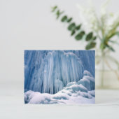 Frozen Wasserfall Haute Jurs, Frankreich Postkarte (Stehend Vorderseite)