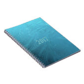 Frozen Water Ice Blue Frost 2017 Metallic Notizblock (Rechte Seite)