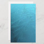 Frozen Water Ice Blue Frost Chic Winter Metallic Briefpapier (Vorne/Hinten)