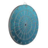 Frozen Water Ice Blue Frost Chic Winter Metallic Dartscheibe (Vorderseite Links)