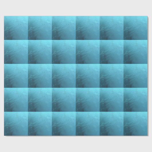Frozen Water Ice Blue Frost Chic Winter Metallic Geschenkpapier (Flach)