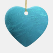 Frozen Water Ice Blue Frost Chic Winter Metallic Keramikornament (Hinten)