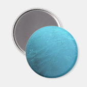 Frozen Water Ice Blue Frost Chic Winter Metallic Magnet (Vorderseite/Rückseite)