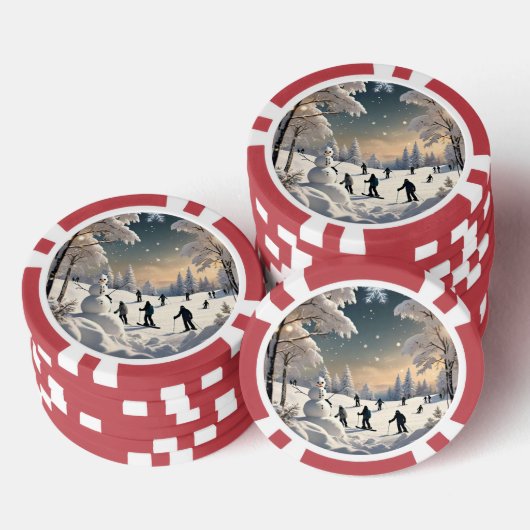"Frozen Waterfall Wonder" Pokerchips (Stapel)