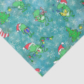 Frozen Weihnachten — Niedliches Aqua Frog Xmas Par Seidenpapier (Detail)