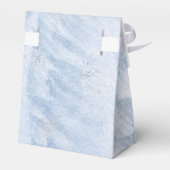 Frozen Winter Silver Snowflake Blue Baby Dusche Geschenkschachtel (Rückseite)