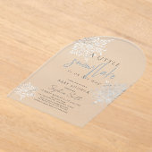 Frozen Winter Silver Snowflake Boy Baby Dusche Acryleinladungen (Ablage )