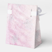 Frozen Winter Silver Snowflake Pink Baby Dusche Geschenkschachtel (Rückseite)