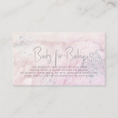 Frozen Winter Silver Snowflake Rosa Buchanfrage Begleitkarte (Vorderseite)