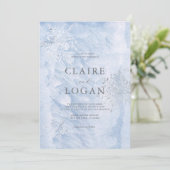 Frozen Winter Silver Snowflakes Hochzeit Einladung