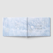 Frozen Winter Silver Snowflakes Hochzeit Gästebuch (Voll)