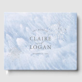 Frozen Winter Silver Snowflakes Hochzeit Gästebuch (Vorderseite)