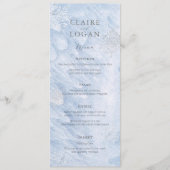 Frozen Winter Silver Snowflakes Hochzeit Menükarte (Vorderseite)
