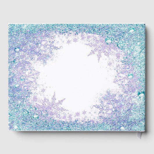 Frozen Winter Wonderland Birthday Party Guest Book Gästebuch (Rückseite)