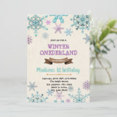 Frozen Winter Wonderland Einladung zum Geburtstag (Stehend Vorderseite)