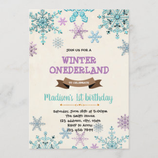 Frozen Winter Wonderland Einladung zum Geburtstag
