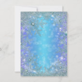 Frozen Winter Wonderland Geburtstagsparty Einladung (Rückseite)