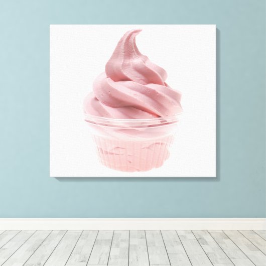 Frozen Yogurt Leinwanddruck (Insitu (Holzboden))