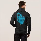 Frozenschädel: Blauer Untergang Hoodie (Schwarz voll)