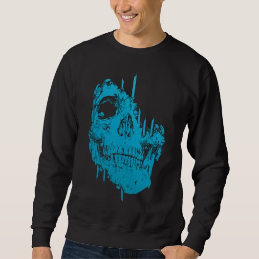 Frozenschädel: Blauer Untergang Sweatshirt (Vorderseite)