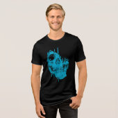 Frozenschädel: Blauer Untergang Tri-Blend Shirt (Vorderseite voll)