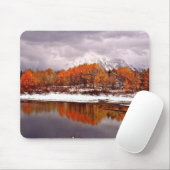 FRST SCHNEE AN OXBOW BIEGUNG IN GROSSARTIGEM TETON MOUSEPAD (Mit Mouse)