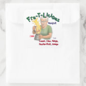 Fru-T-Lecker, Quadratischer Aufkleber (Tasche)