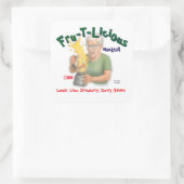 Fru-T-Licious, Quadratischer Aufkleber (Tasche)
