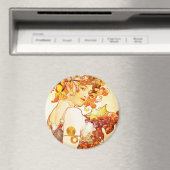 Frucht, Alphonse Mucha - Magnet (In Situ (Geschirrspüler))