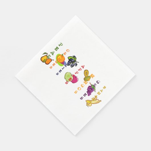 Frucht Apfeläpfel Fruchtdesign Serviette (Ecke)