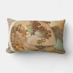 Frucht (Art Nouveau) (Weibliches Porträt) (Früchte Lendenkissen