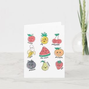 Frucht aus Geisttugendhaftigkeit Niedliche Kawaii  Karte