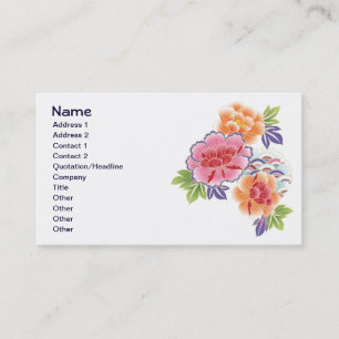 Frucht-Blumen-cooles niedliches Girly Retro Blumen Visitenkarte