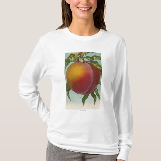Frucht Chromo Lithographie von PeachFruitState T-Shirt (Vorderseite)