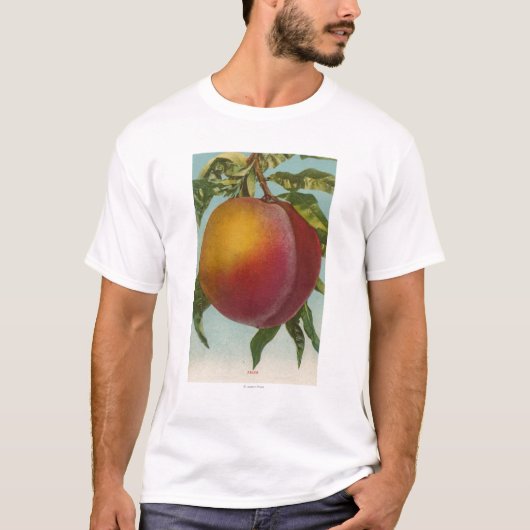 Frucht Chromo Lithographie von PeachFruitState T-Shirt (Vorderseite)