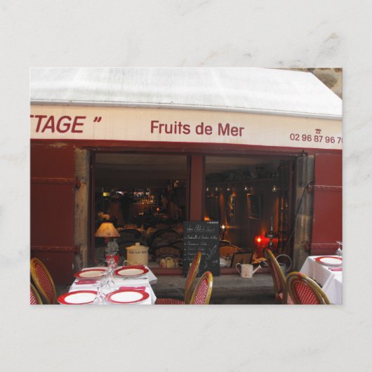 Frucht de Mer Meeresfrüchte Restaurant Frankreich Postkarte (Vorderseite)