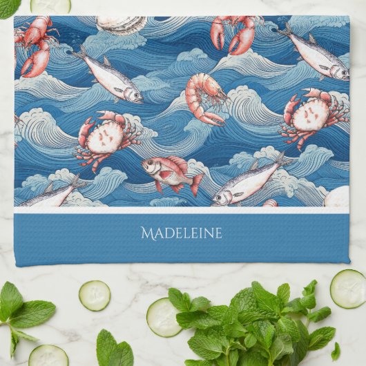 Frucht de Mer Personalisiert Geschirrtuch (Gefaltet)