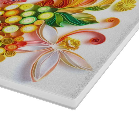 Frucht-dekoratives hackendes Glasbrett Schneidebrett (Ecke)