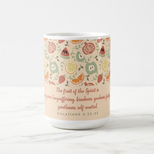 Frucht der Abstrakten Schrift Kaffeetasse (Mittel)