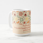 Frucht der Abstrakten Schrift Kaffeetasse (Vorderseite Links)