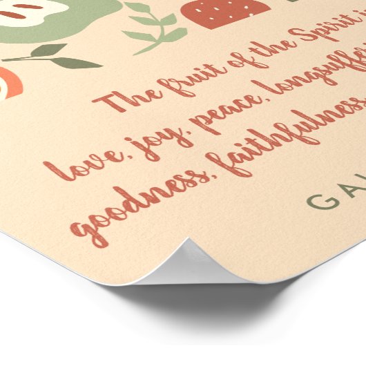 Frucht der Abstrakten Schrift Poster (Ecke)