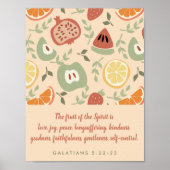 Frucht der Abstrakten Schrift Poster (Vorne)